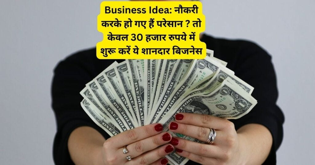 Business Idea: नौकरी करके हो गए हैं परेसान ? तो केवल 30 हजार रुपये में शुरू करें ये शानदार बिजनेस